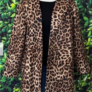 Leopard Print Long Coat